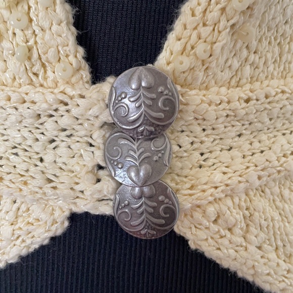 VINTAGE KNIT STYLE BUTTON SWEATER BLAZER TOP - Picture 8 of 16